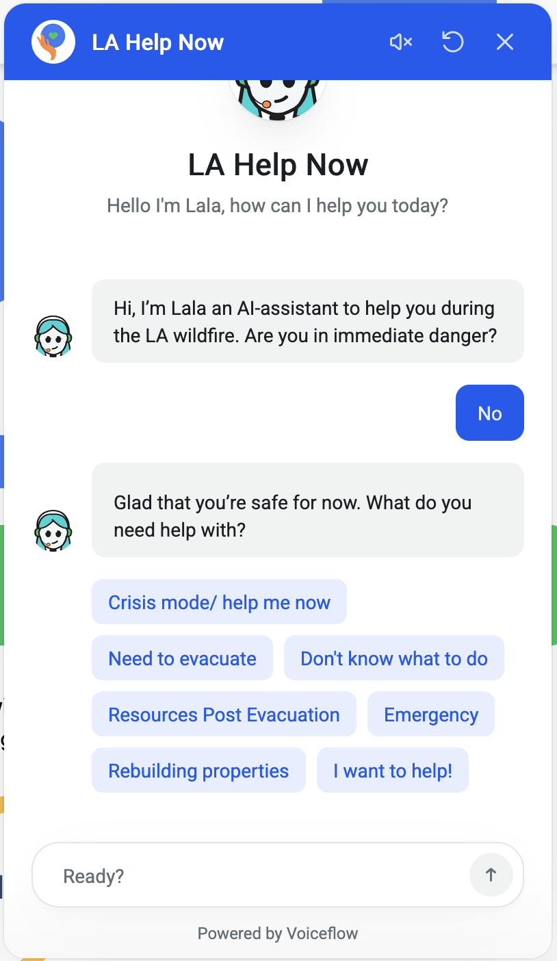 Lala AI Assistant - Non-immediate danger flow
